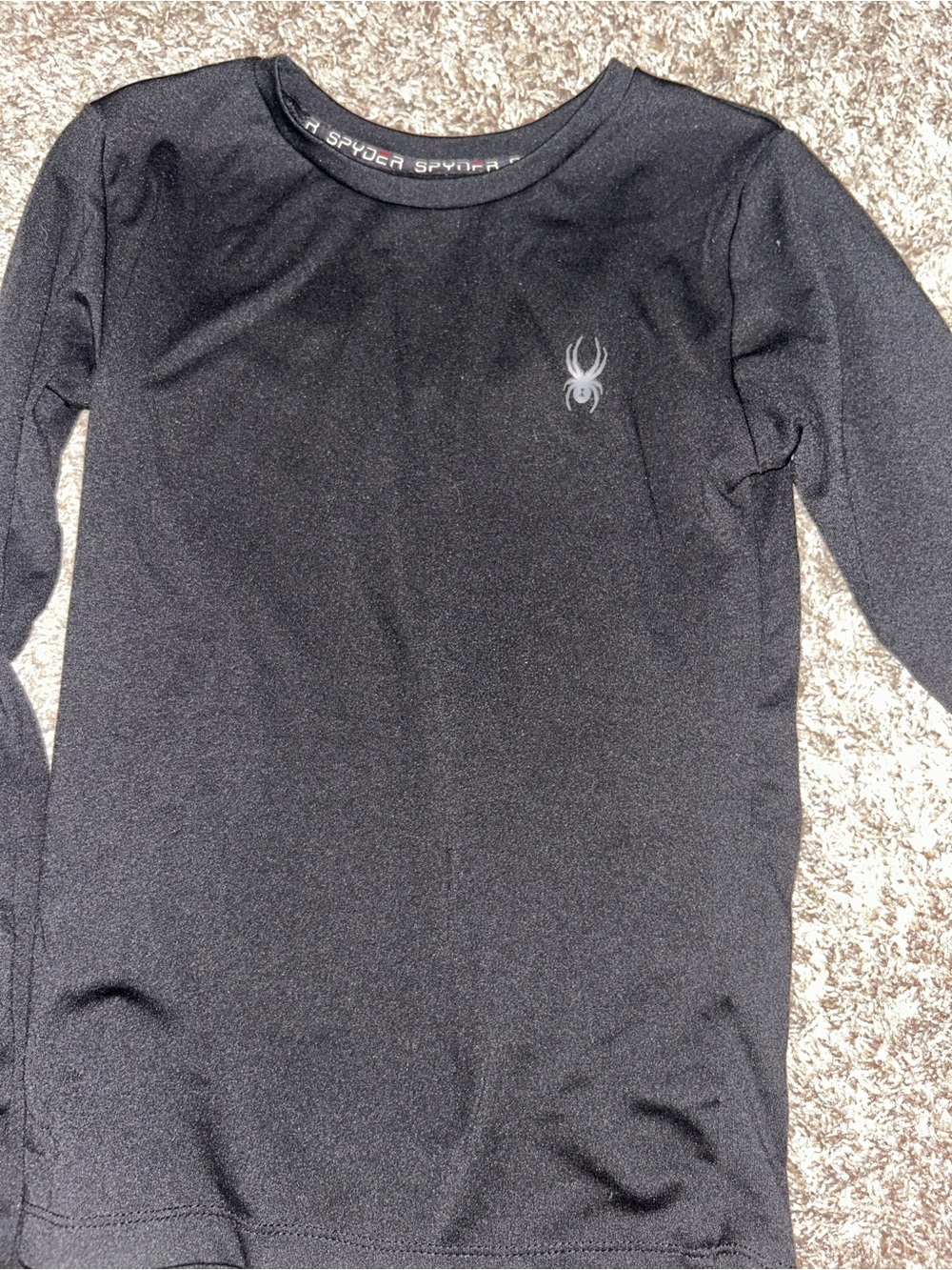 Spyder Black Long Sleeve Performance Top
